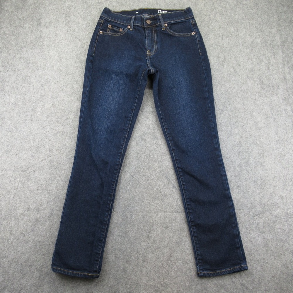 Gap 1969 Women's Jeans Dark Wash Size‎ 25 Stretch Skinny Mid Rise